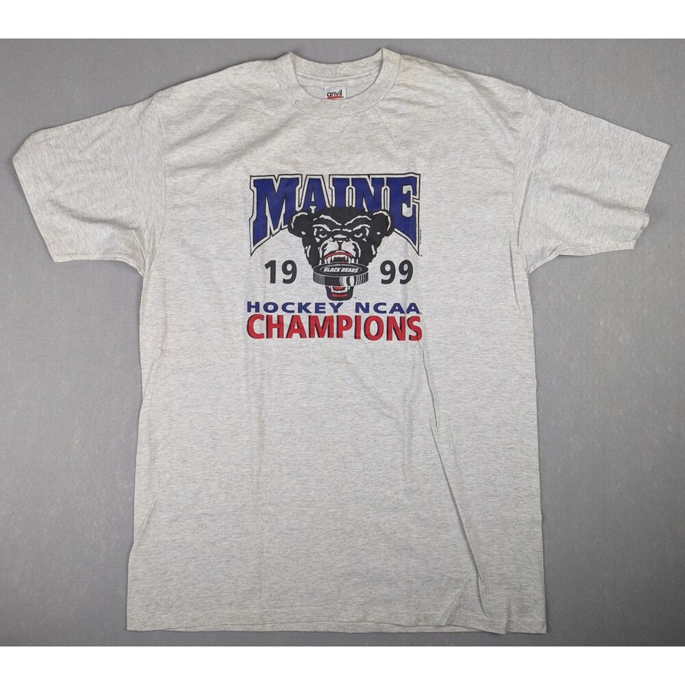 1999 NCAA Hockey Champions Signed T-Shirt Maine Black Bears